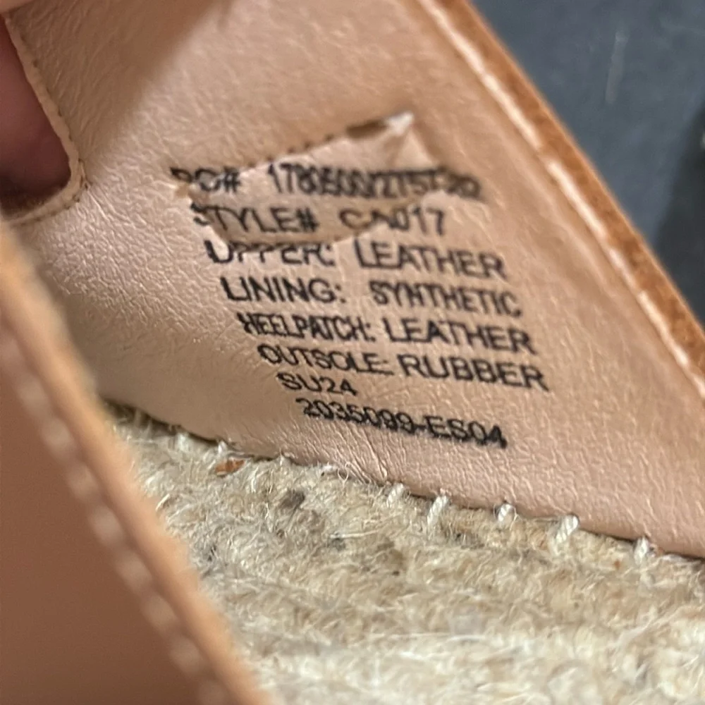 J.Crew Made-in-Spain block-heel espadrilles in leather CA017 sz 9 NEW